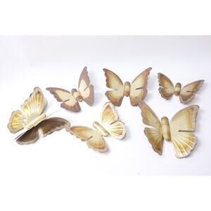 70s Butterflies, Light Brown, Set, Decor, Home, Interior